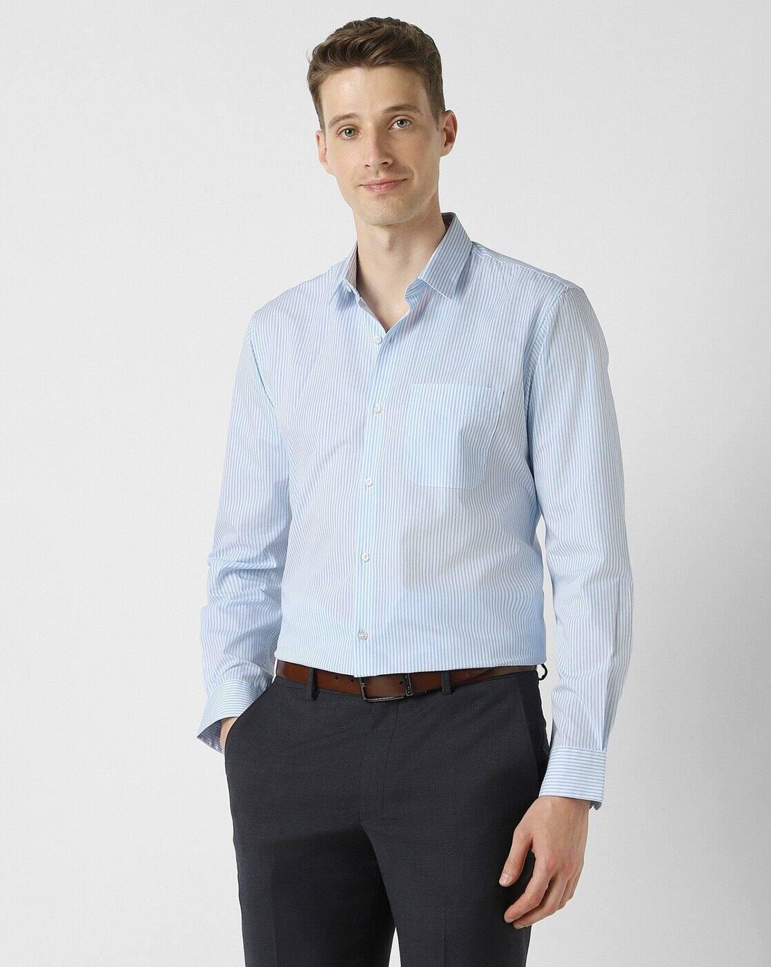 Men Striped Nuvo Fit Full-Sleeve Formal Shirt
