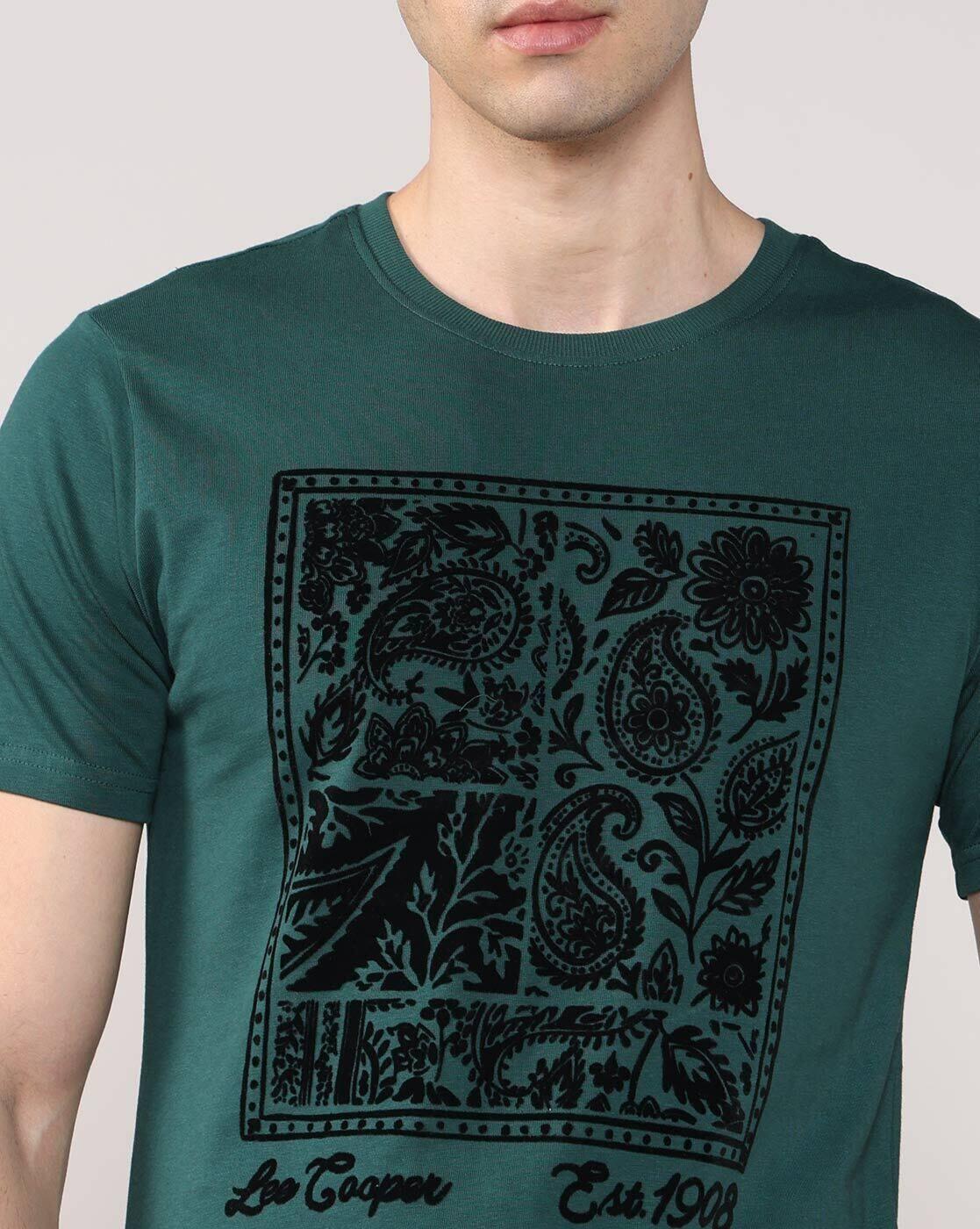 Men Paisley Print Relaxed Fit Round-Neck T-Shirt