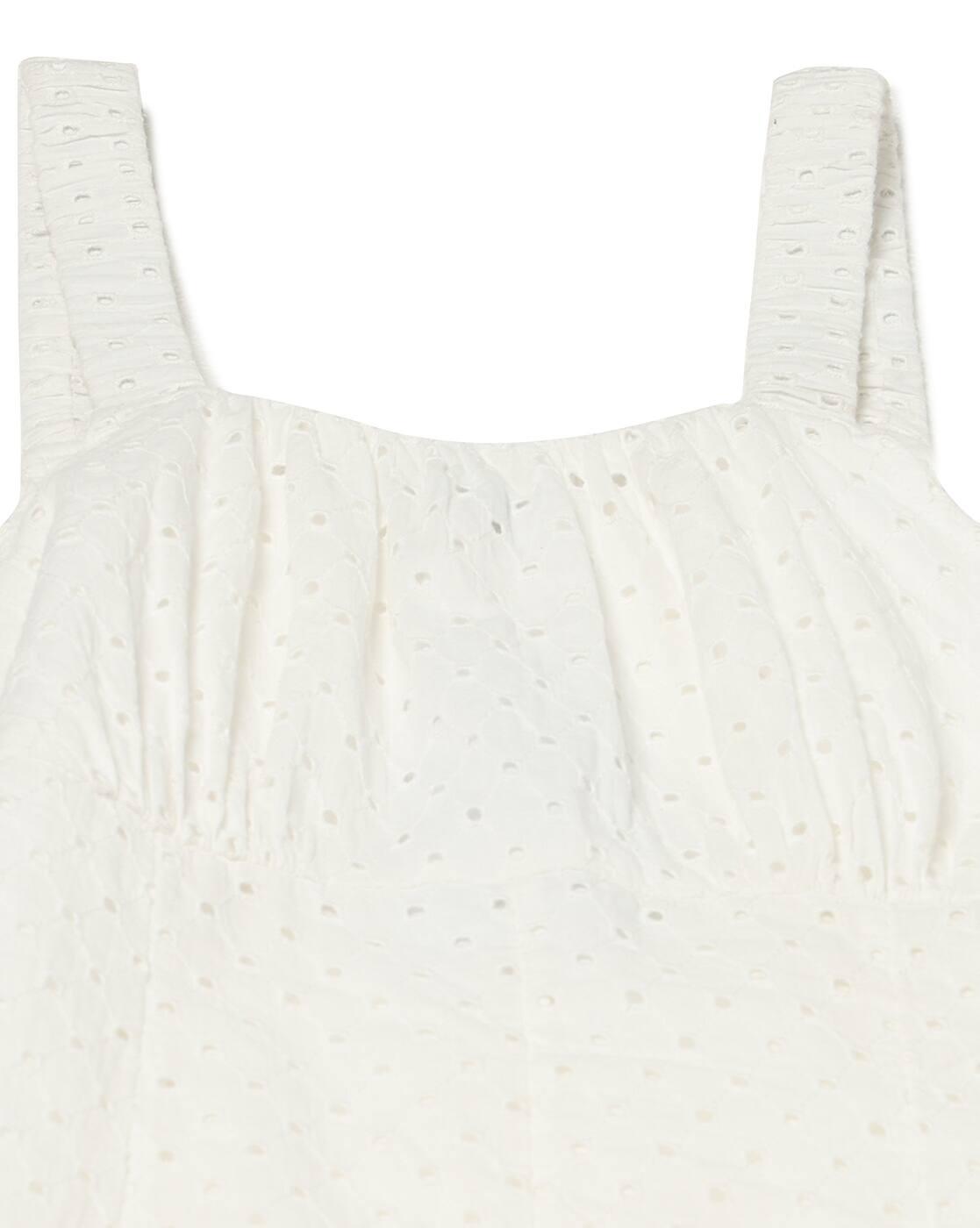 Women Schiffli A-Line Dress with Strap