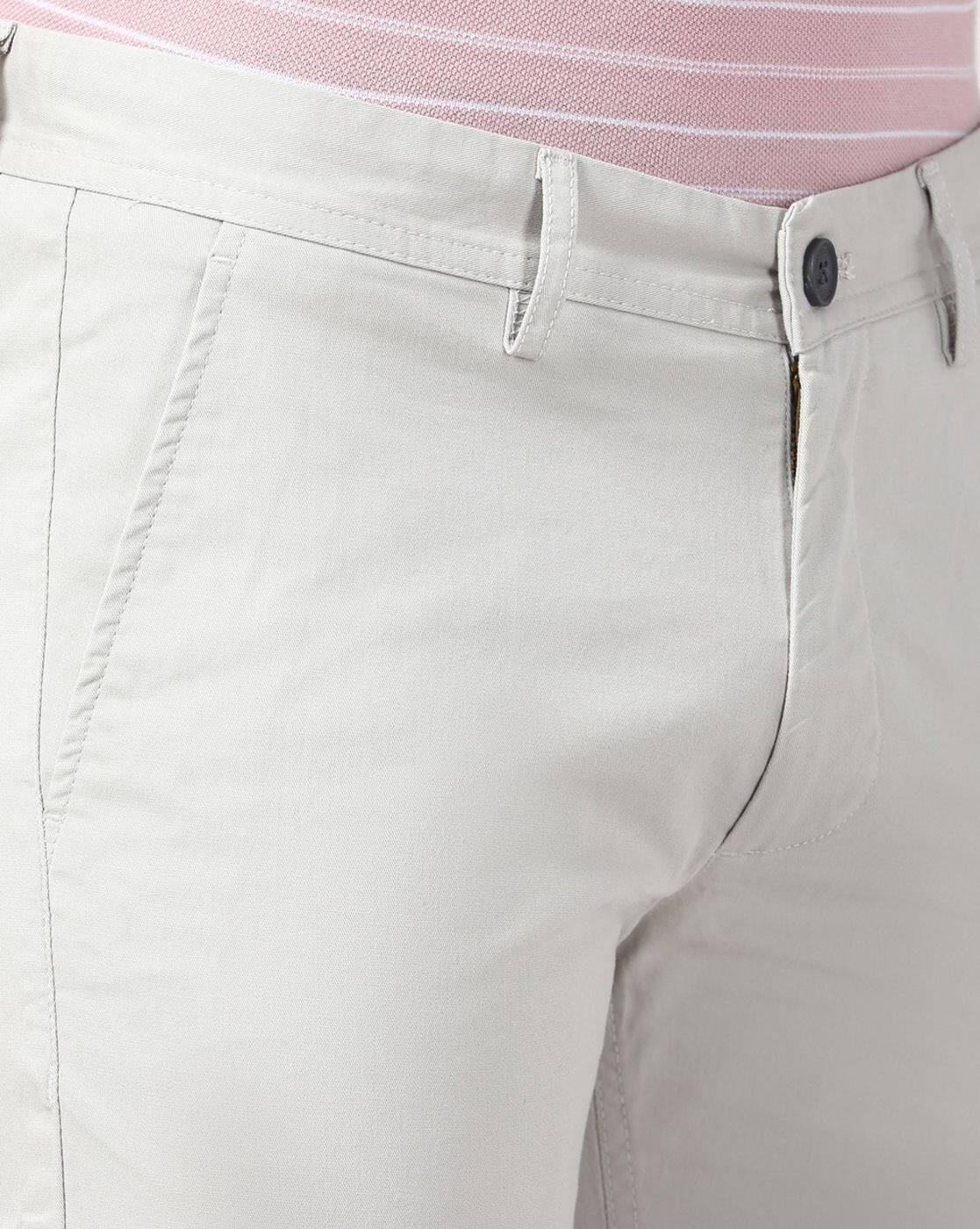 Men Skinny Fit Flat-Front Chinos