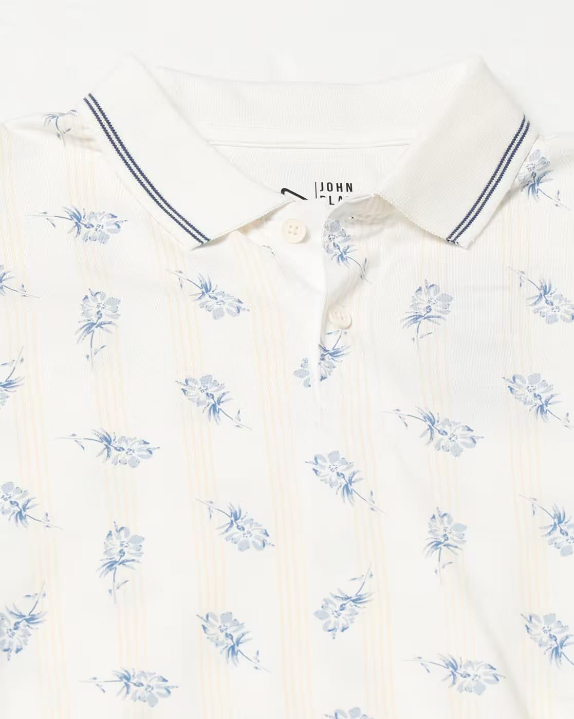 Men Printed Slim Fit Polo T-Shirt
