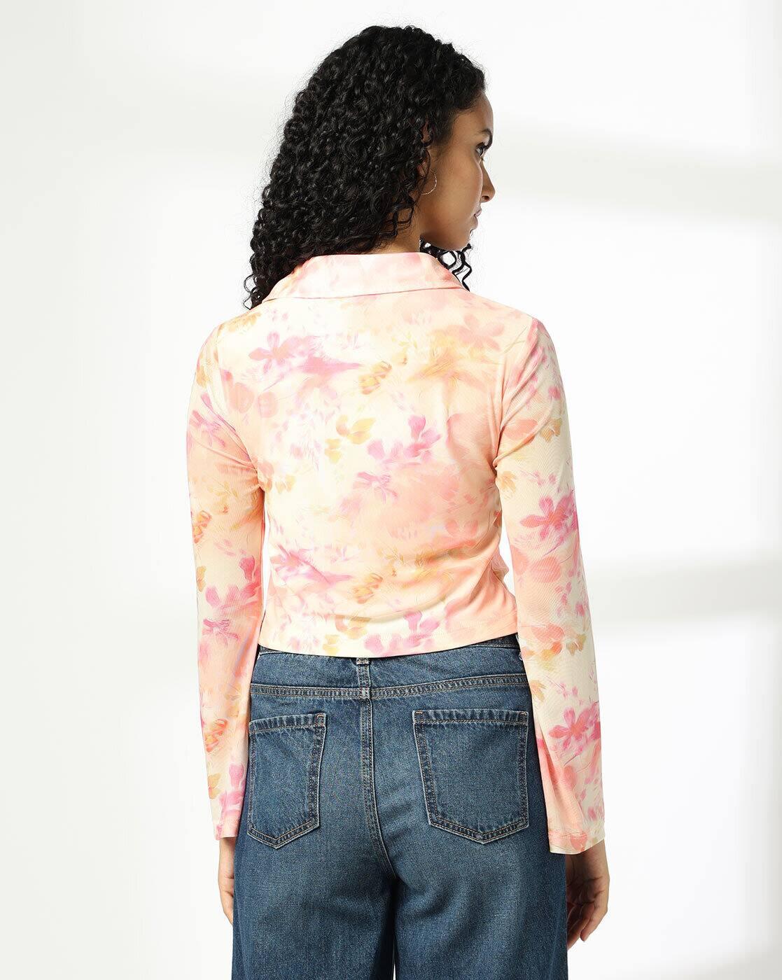 Women Floral Print Slim Fit Shirt