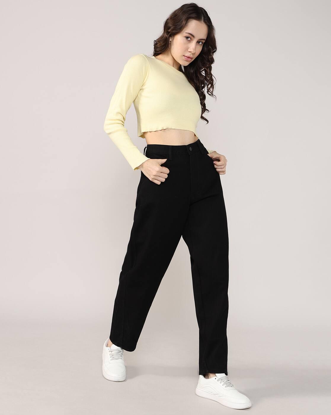 Men High-Rise Barrel Jeans