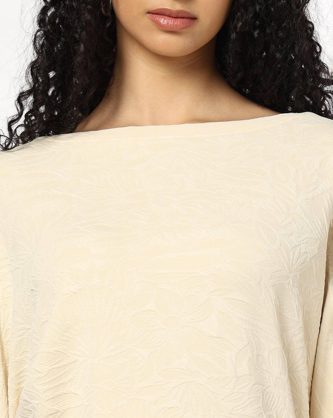 Women Regular Fit Boat-Neck Top