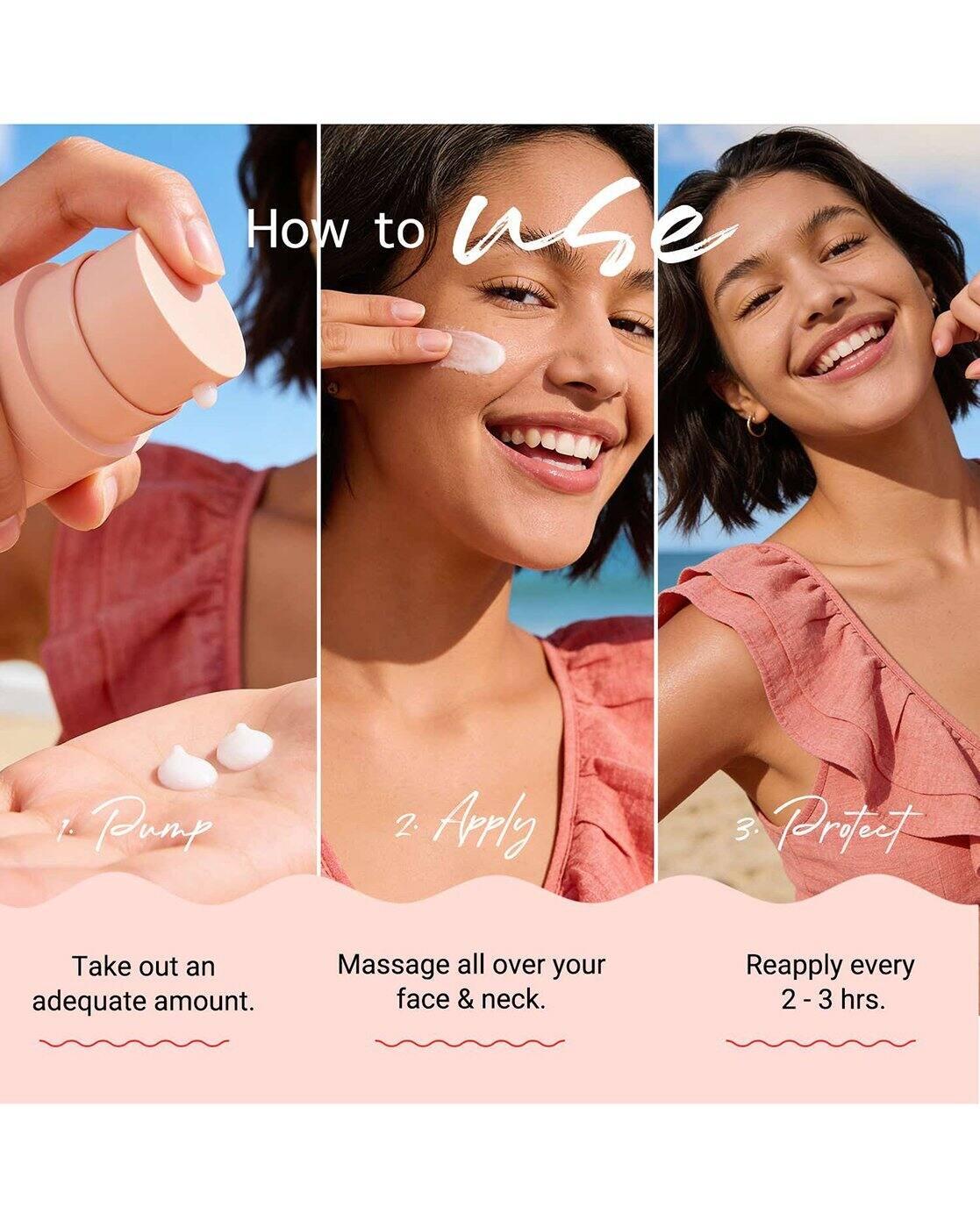 Detan+ Dewy Lightweight Sunscreen Gel SPF 50+ PA++++ for Normal & Dry Skin (50 g)