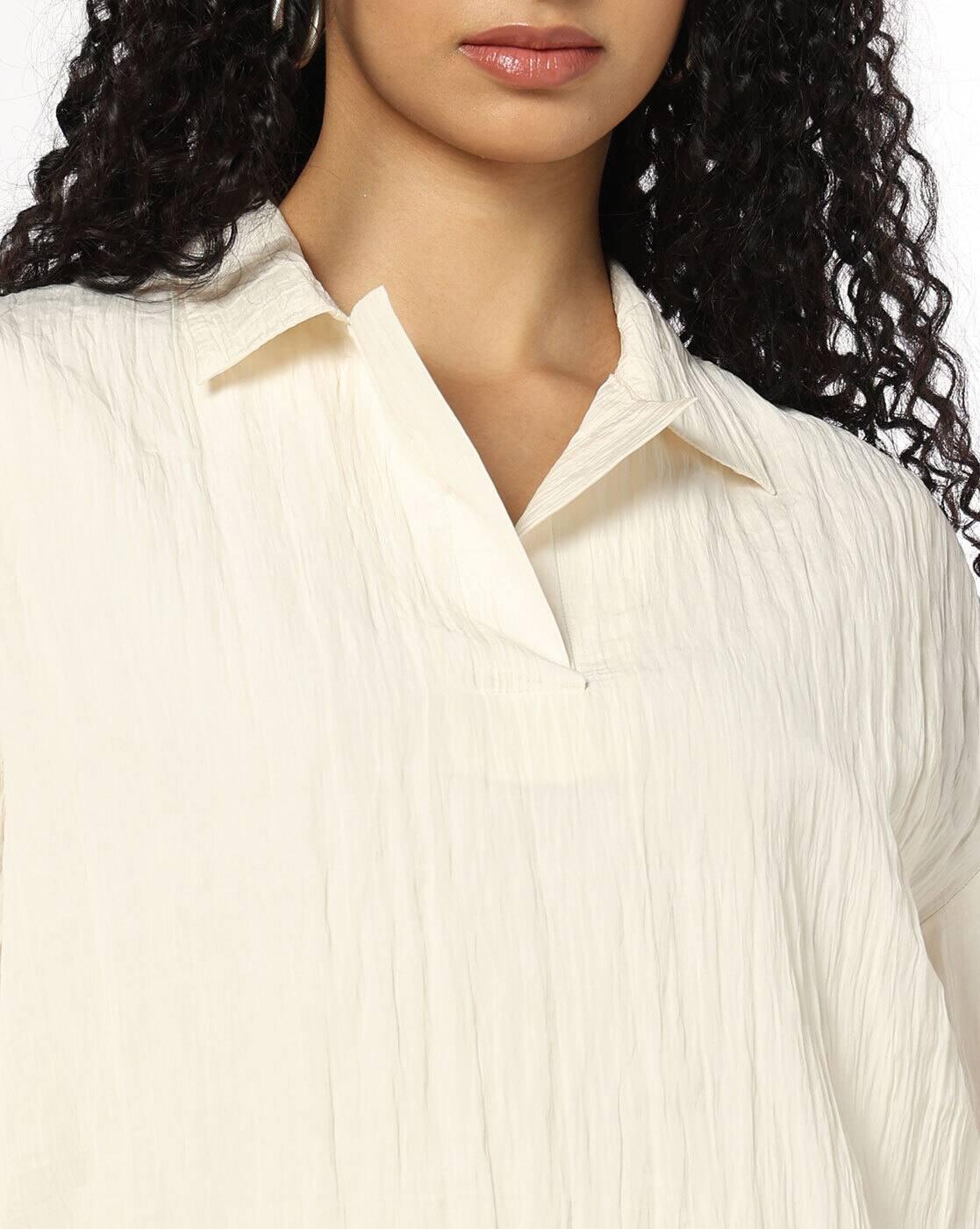 Women Regular Fit Bubble Hem Top