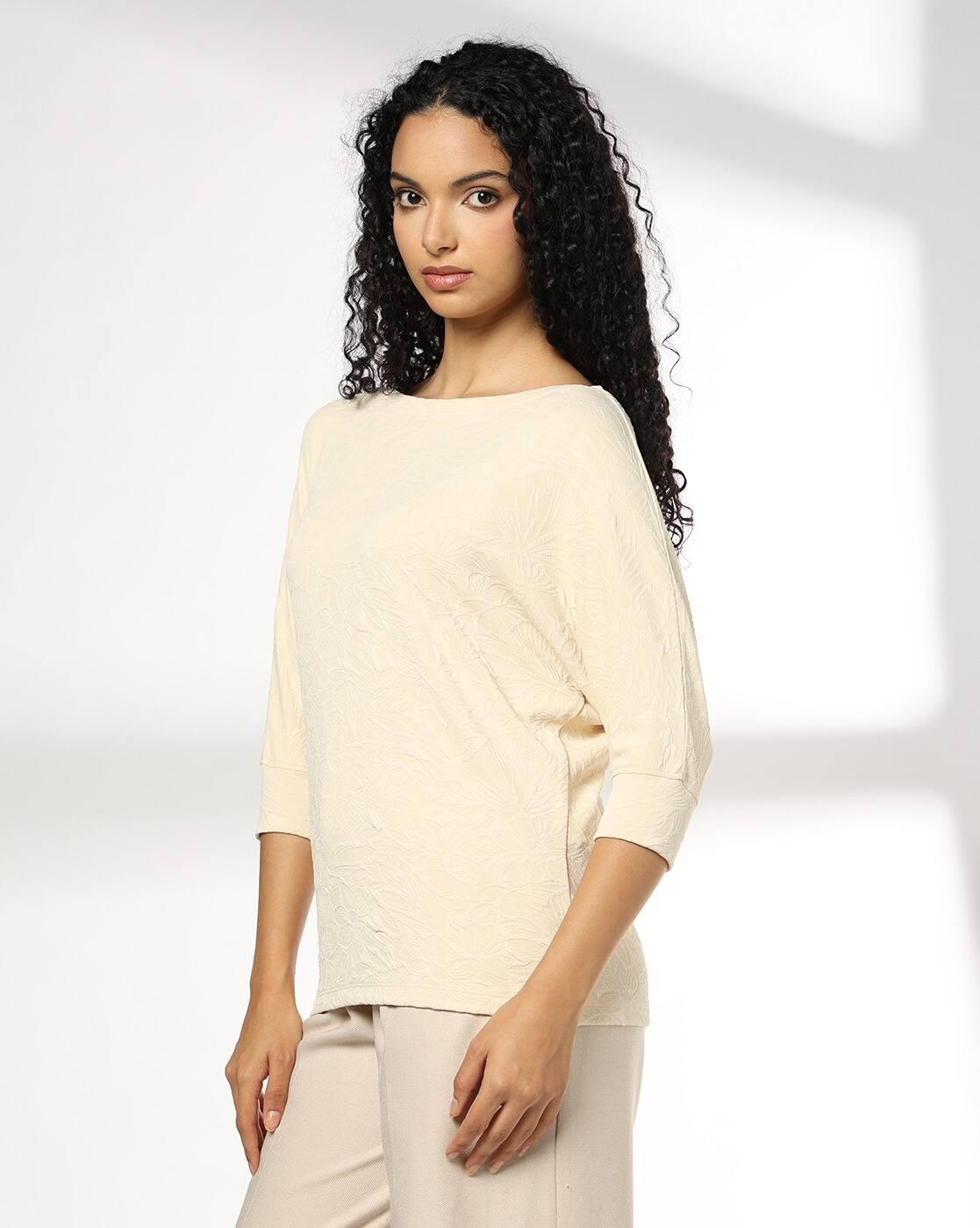 Women Regular Fit Boat-Neck Top