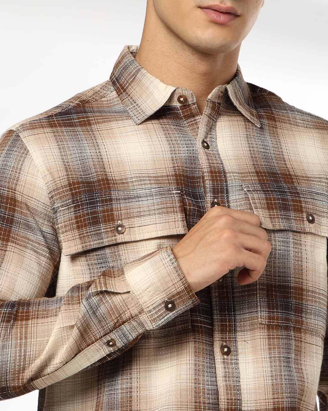 Men Checked Regular Fit Shirt