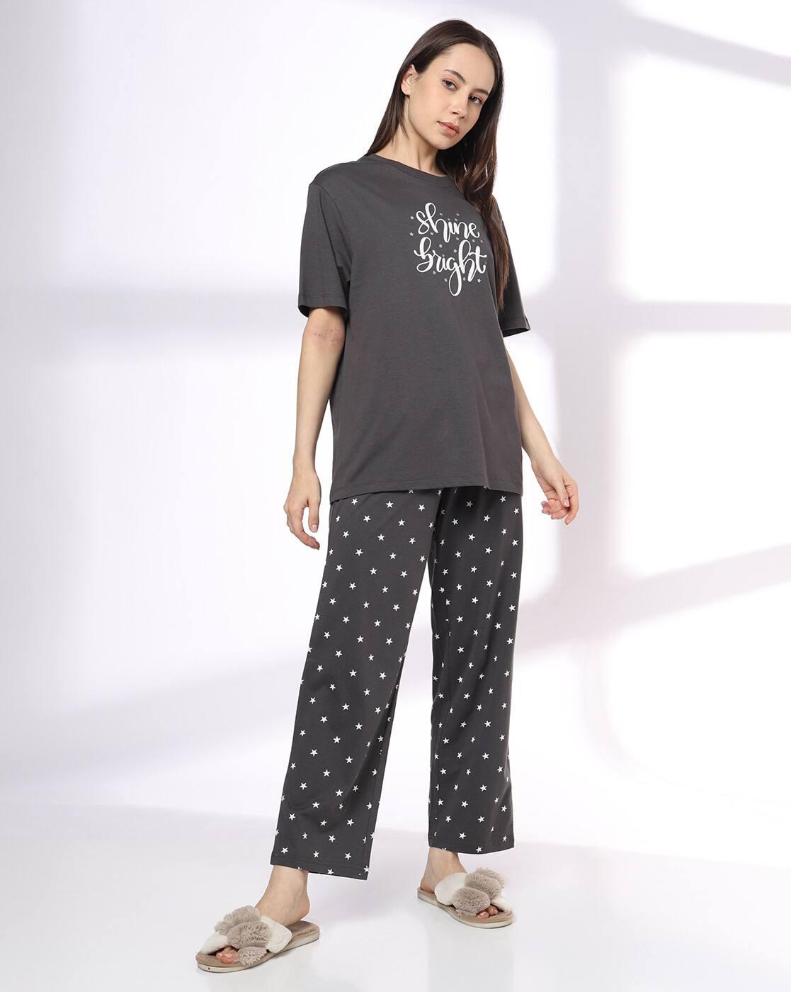 Women Printed Top & Pyjamas Set