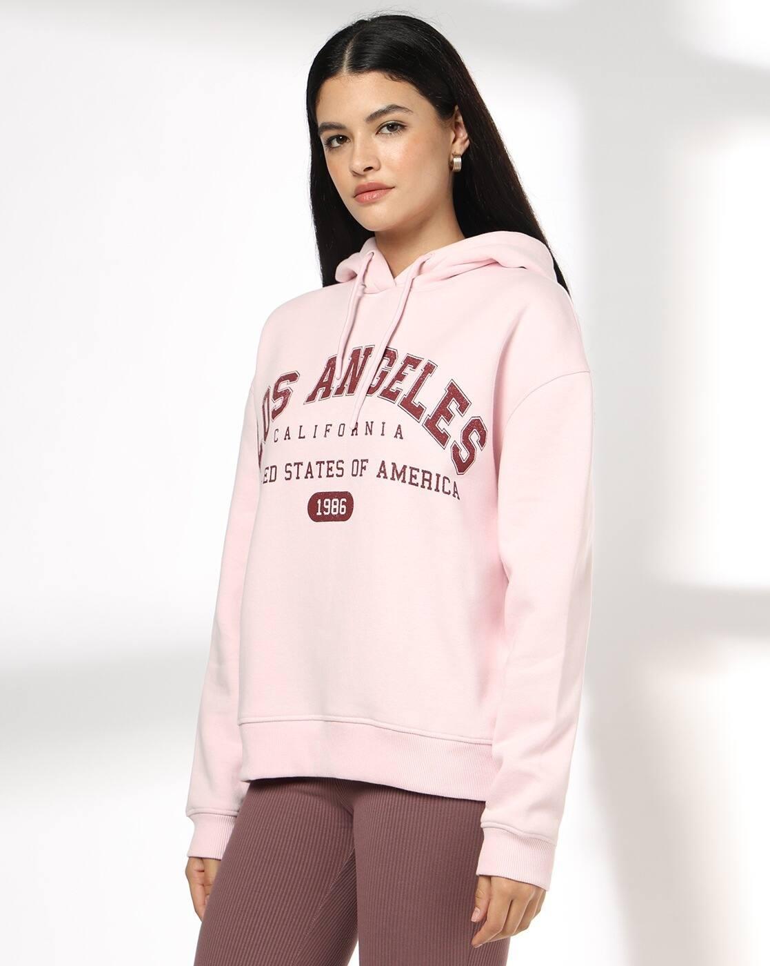Women Typographic Print Oversized Hoodie