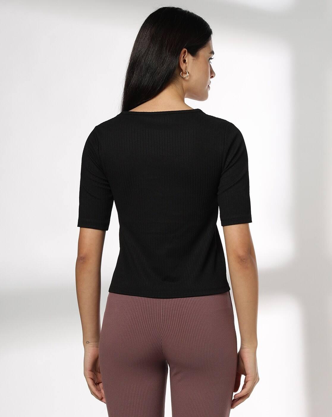 Women Regular Fit Scoop-Neck T-Shirt