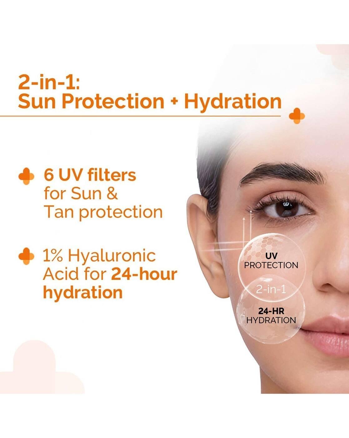 1 Hyaluronic Sunscreen SPF 50 Pa Aqua Gel for Long Lasting & Deep Hydration
