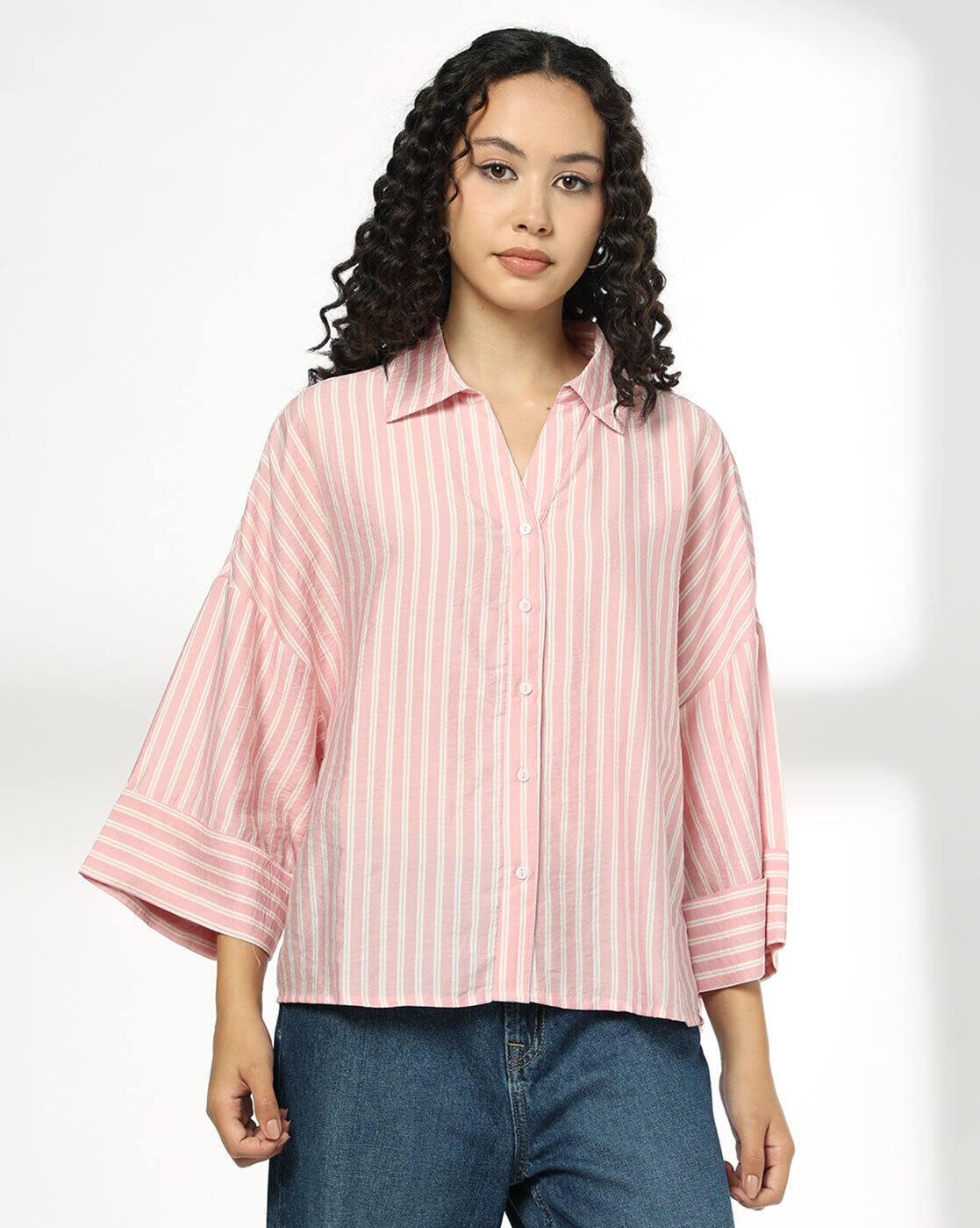 Women Striped Oversized Shirt