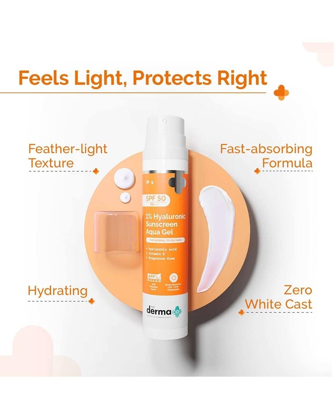 1 Hyaluronic Sunscreen SPF 50 Pa Aqua Gel for Long Lasting & Deep Hydration