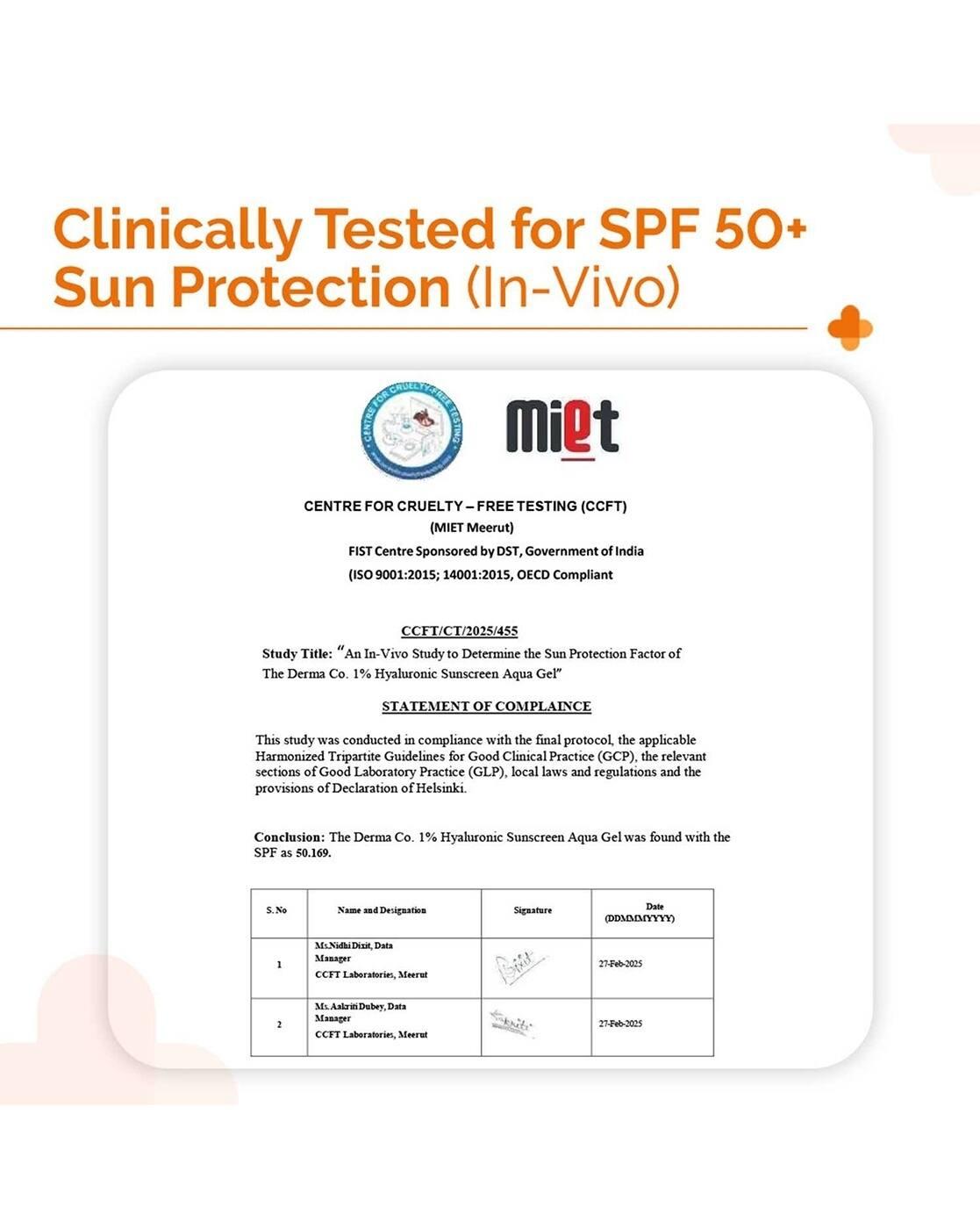 1 Hyaluronic Sunscreen SPF 50 Pa Aqua Gel for Long Lasting & Deep Hydration