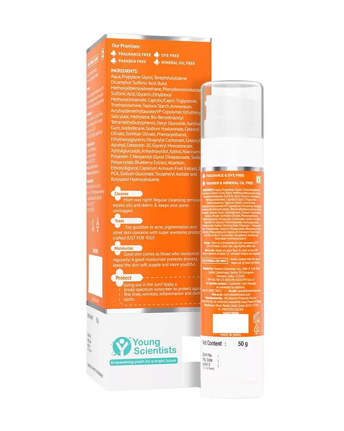 1 Hyaluronic Sunscreen Oil Free Gel Lightweight Sunscreen Acne Prone Skin