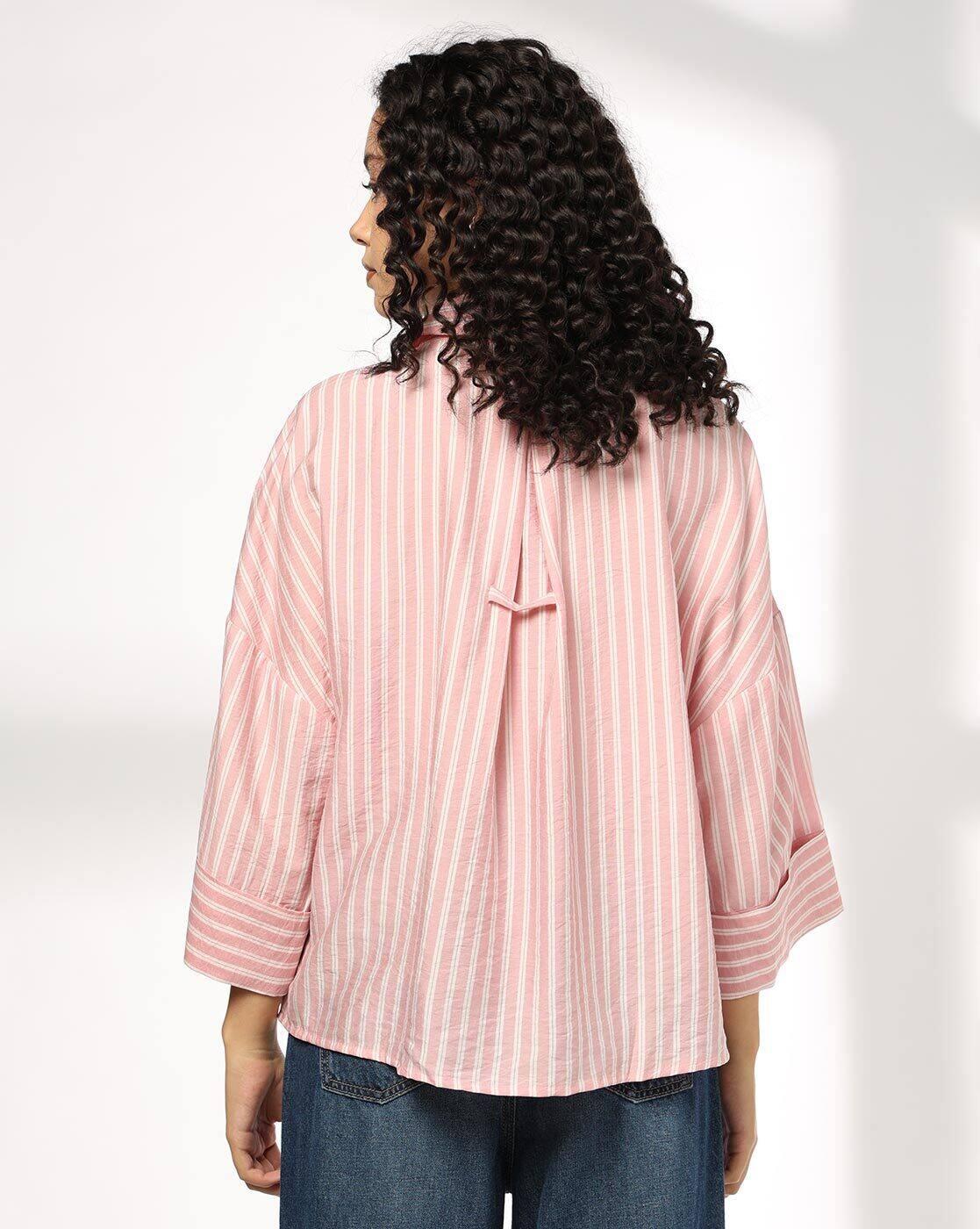 Women Striped Oversized Shirt