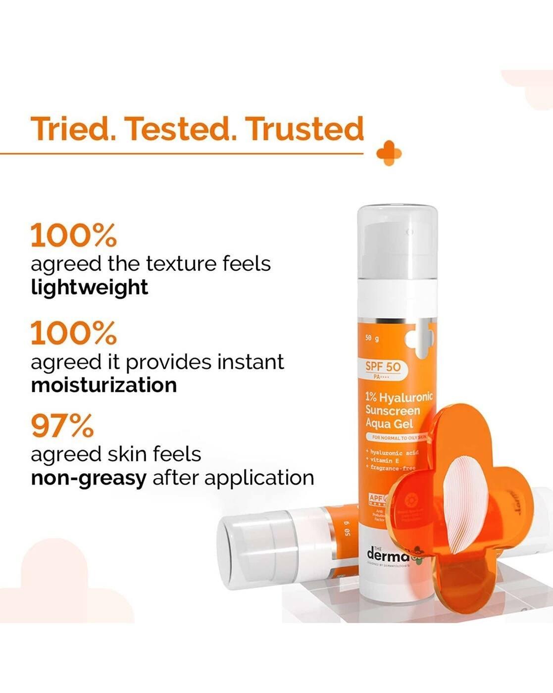 1 Hyaluronic Sunscreen SPF 50 Pa Aqua Gel for Long Lasting & Deep Hydration