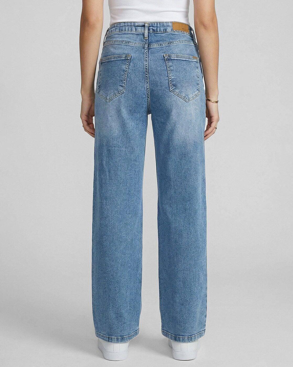 Women Mid-Wash Relaxed Fit Jeans