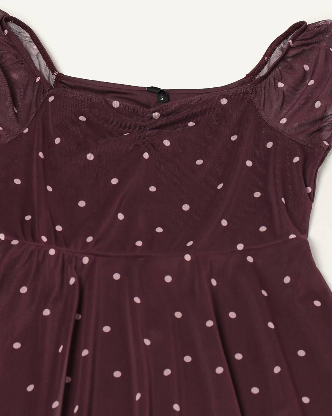 Women Polka-Dot Print A-Line Dress