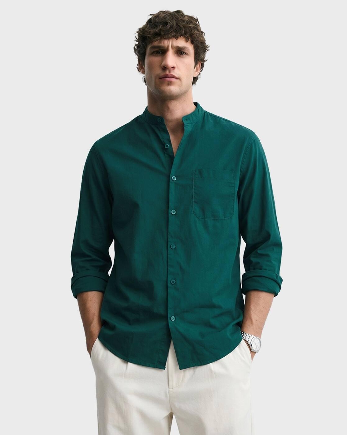 Cotton Shirt with Patch Pocket