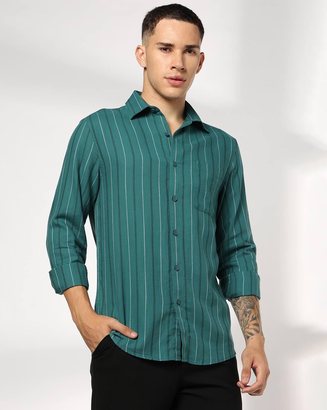 Men Striped Slim Fit Cotton Shirt