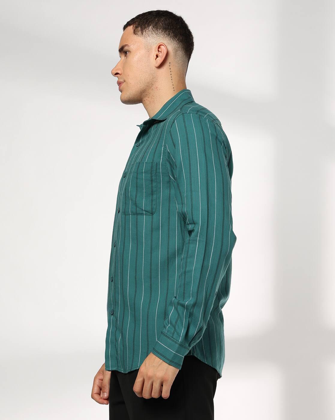 Men Striped Slim Fit Cotton Shirt