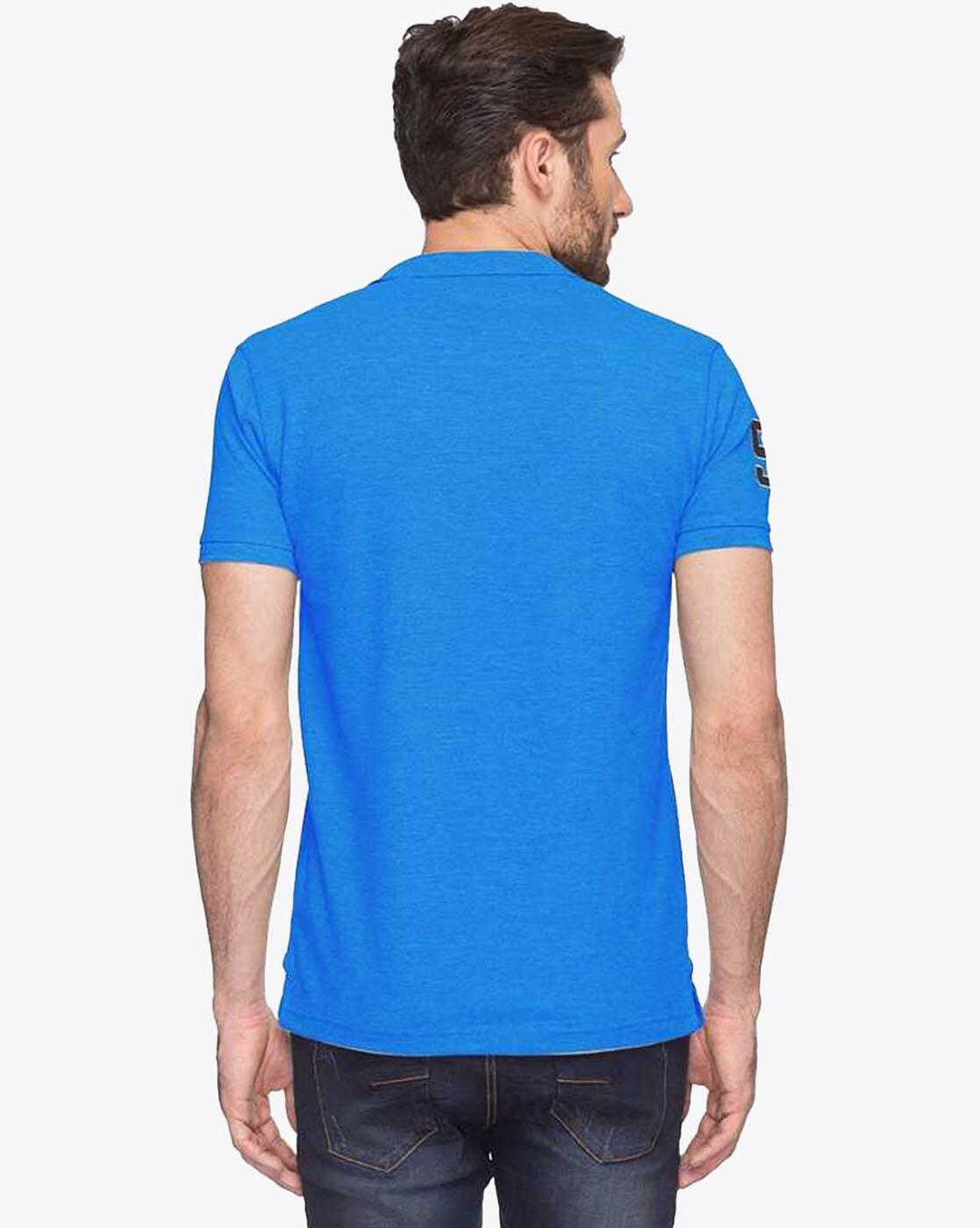 Men Regular Fit Polo T-Shirt with Logo Embroidery