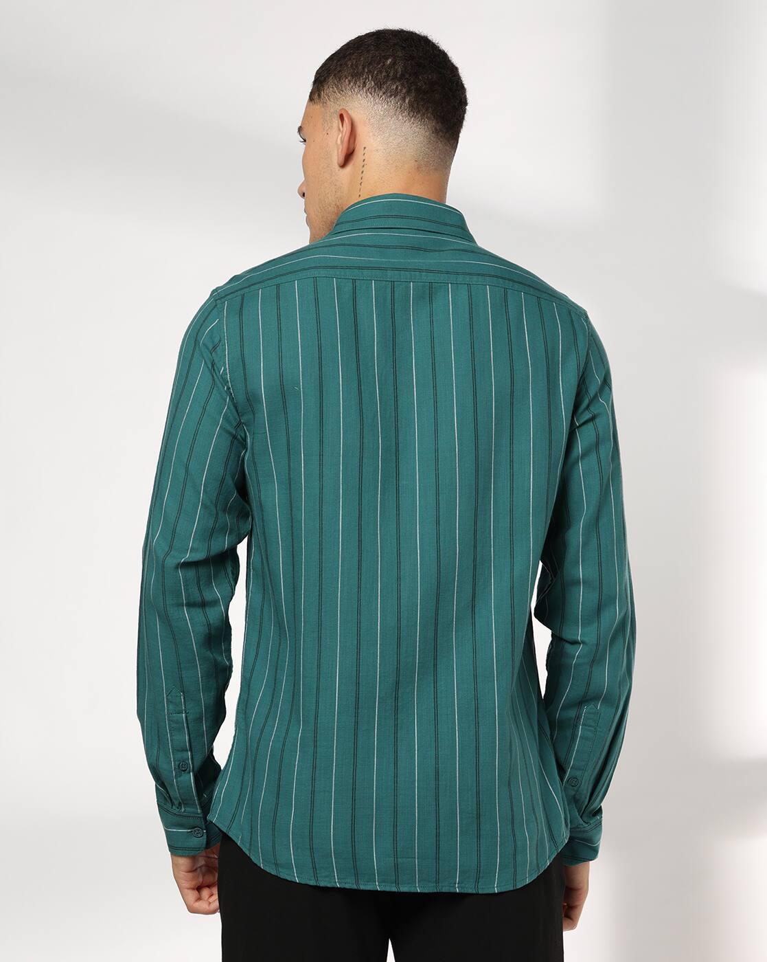 Men Striped Slim Fit Cotton Shirt
