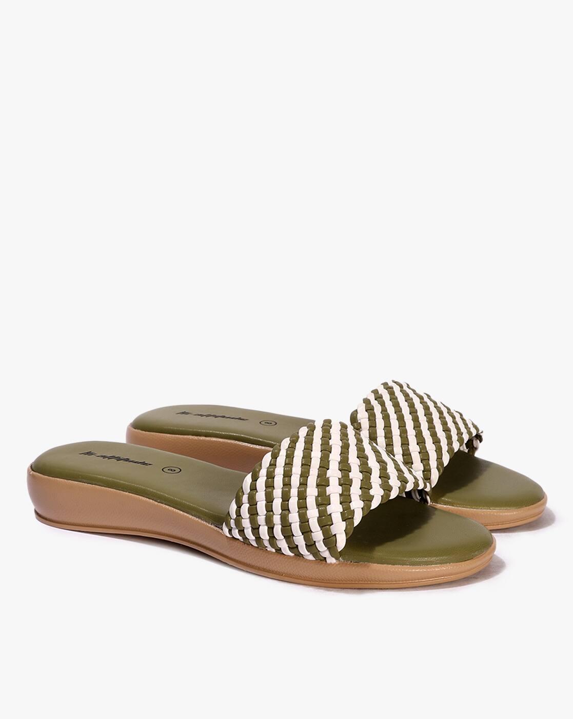 Women Braided Round-Toe Flat Sandals