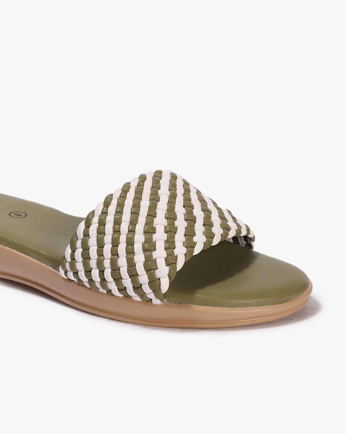Women Braided Round-Toe Flat Sandals