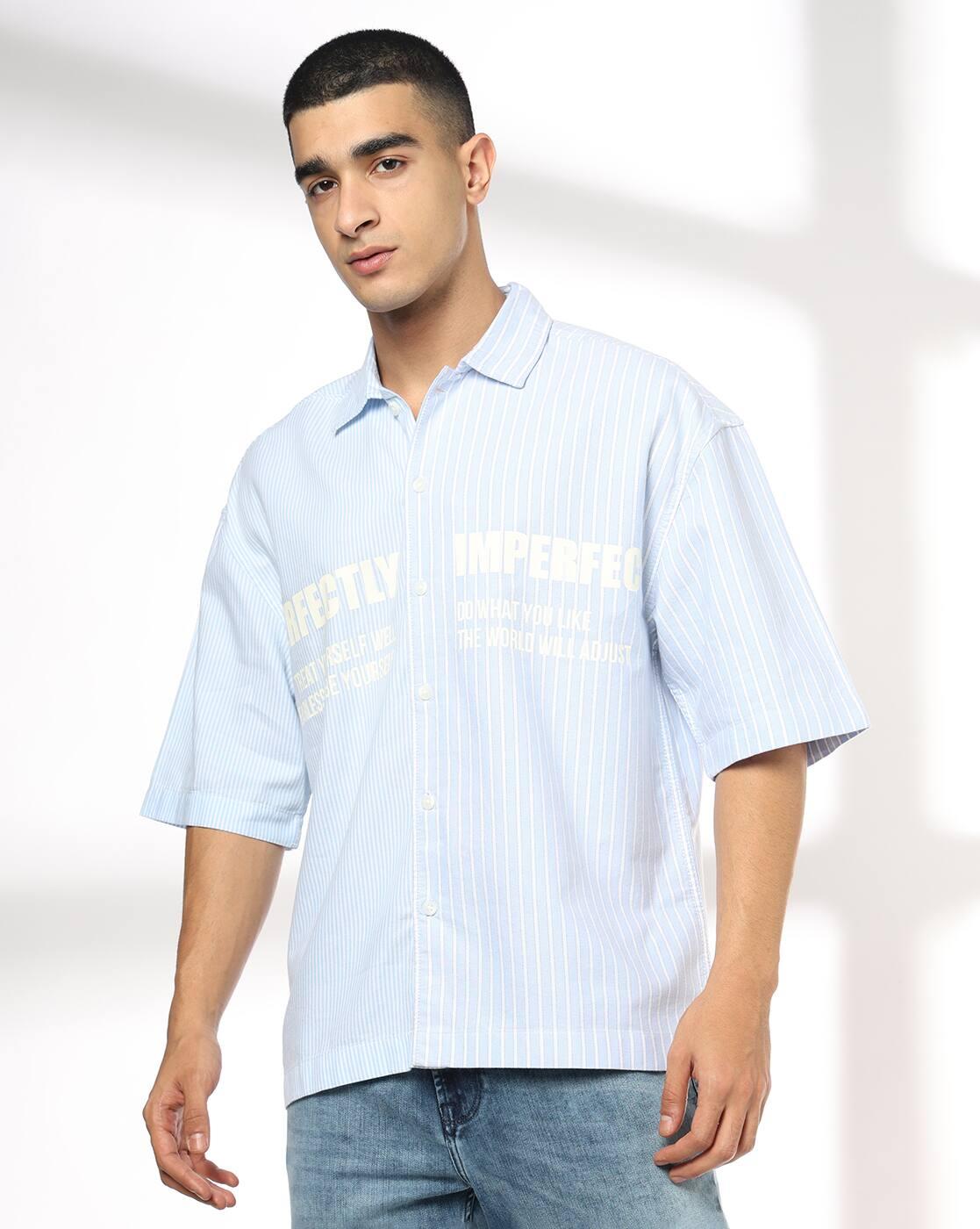 Men Typographic Print Boxy Fit Shirt