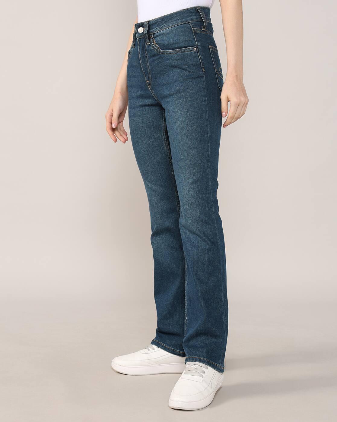 Women Lightly Washed Bootcut Jeans