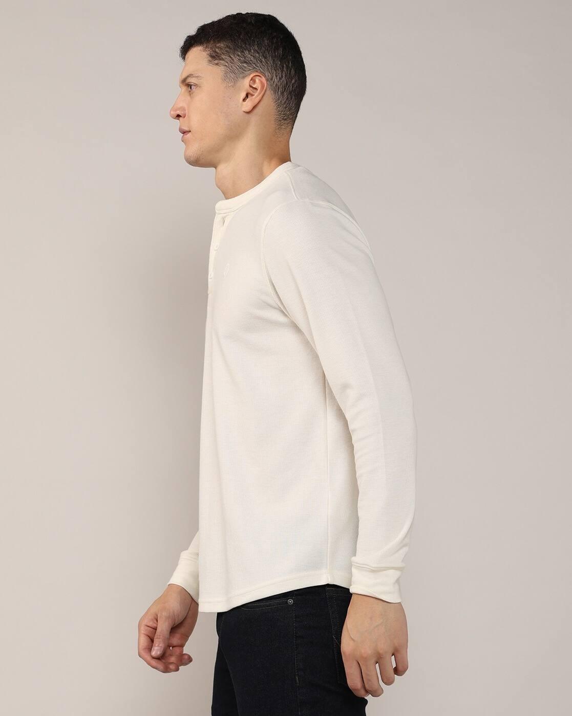 Men Regular Fit Henley T-Shirt