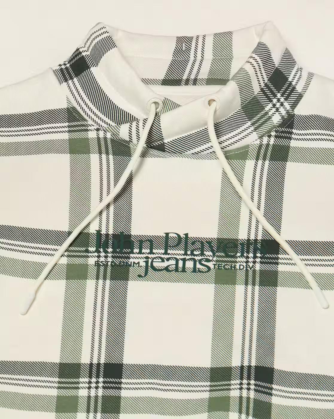 Men Checked Slim Fit Sweatshirt