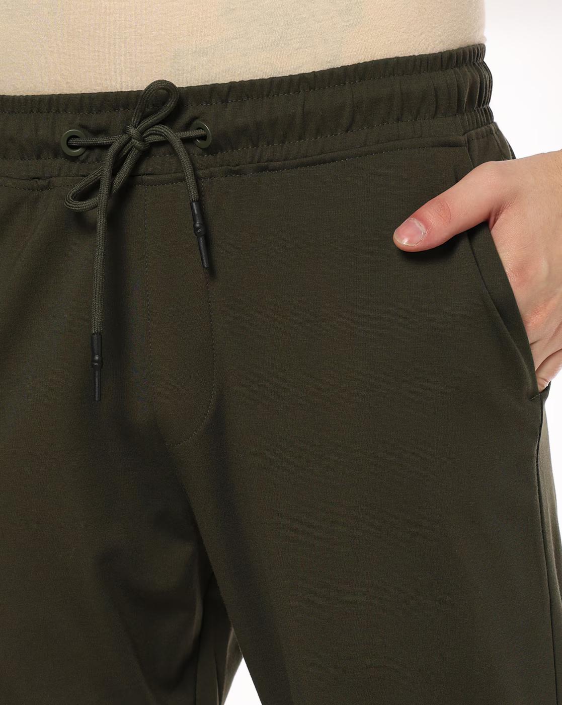 Men Straight Track Pants with Insert Pockets