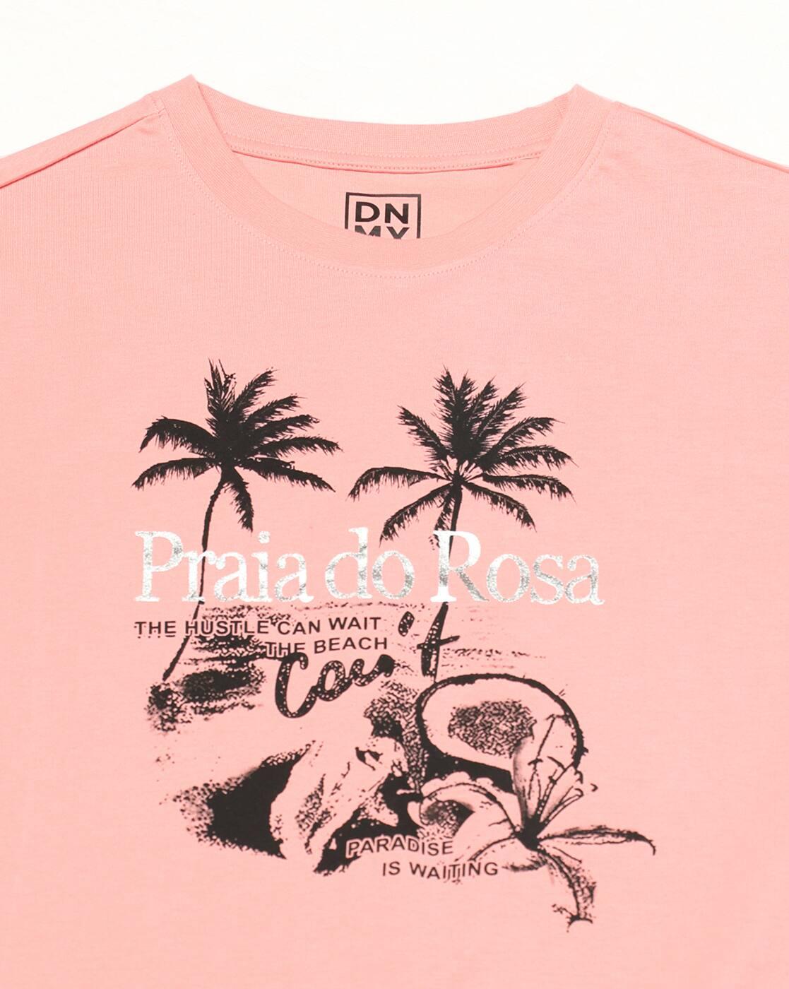 Women Graphic Print Boxy Fit Crew-Neck T-Shirt