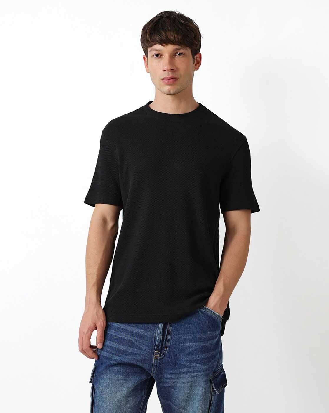 Patterned Regular Fit Crew-Neck T-Shirt