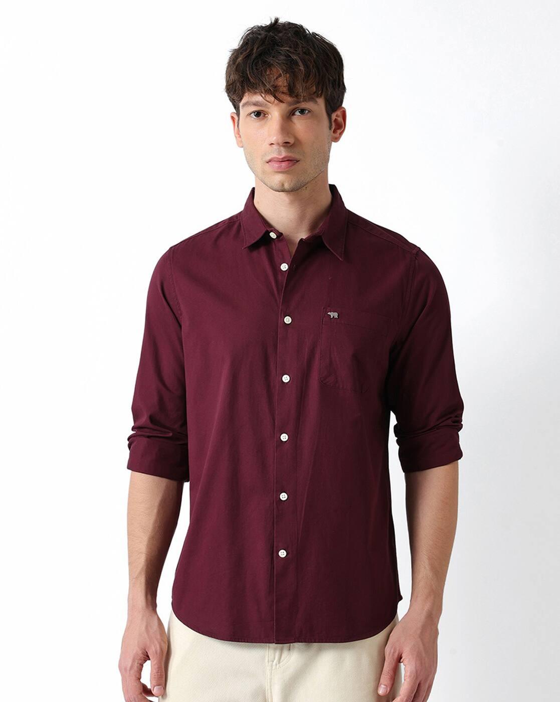 Men Regular Fit Peached Twill Cotton Casual Shirt