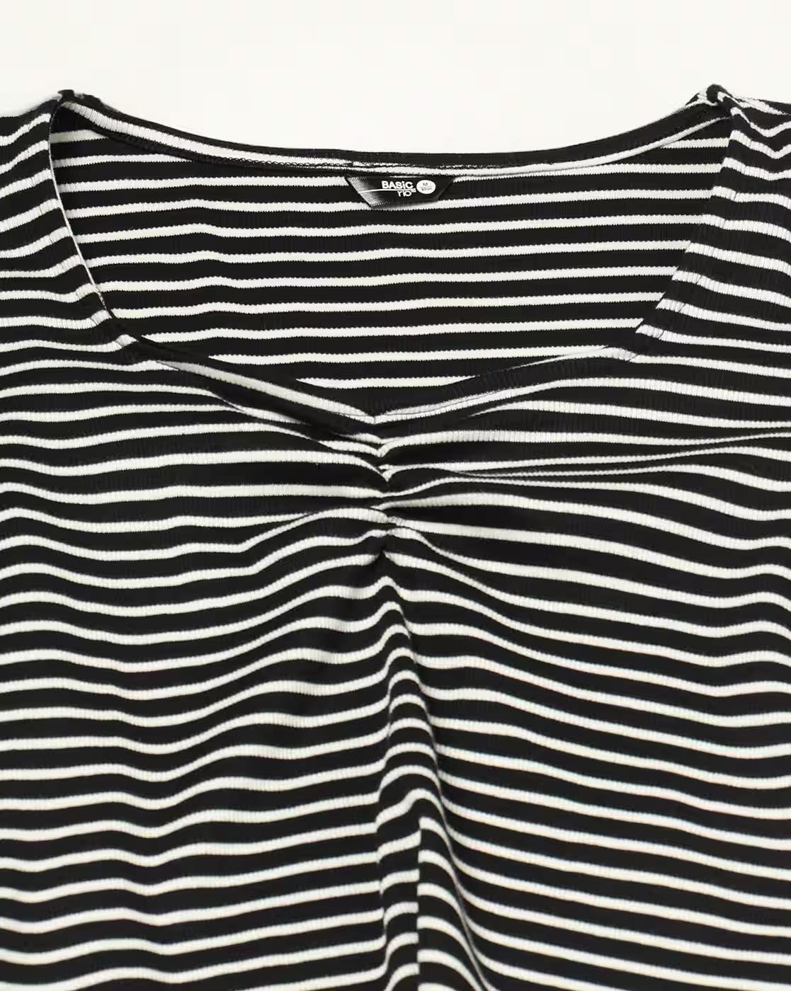 Women Striped Regular Fit Round-Neck T-Shirt