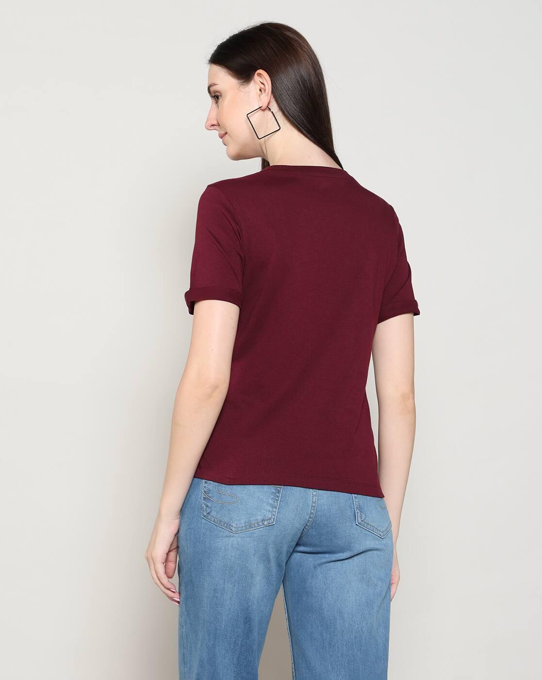 Women Graphic Print Regular Fit Crew-Neck T-Shirt