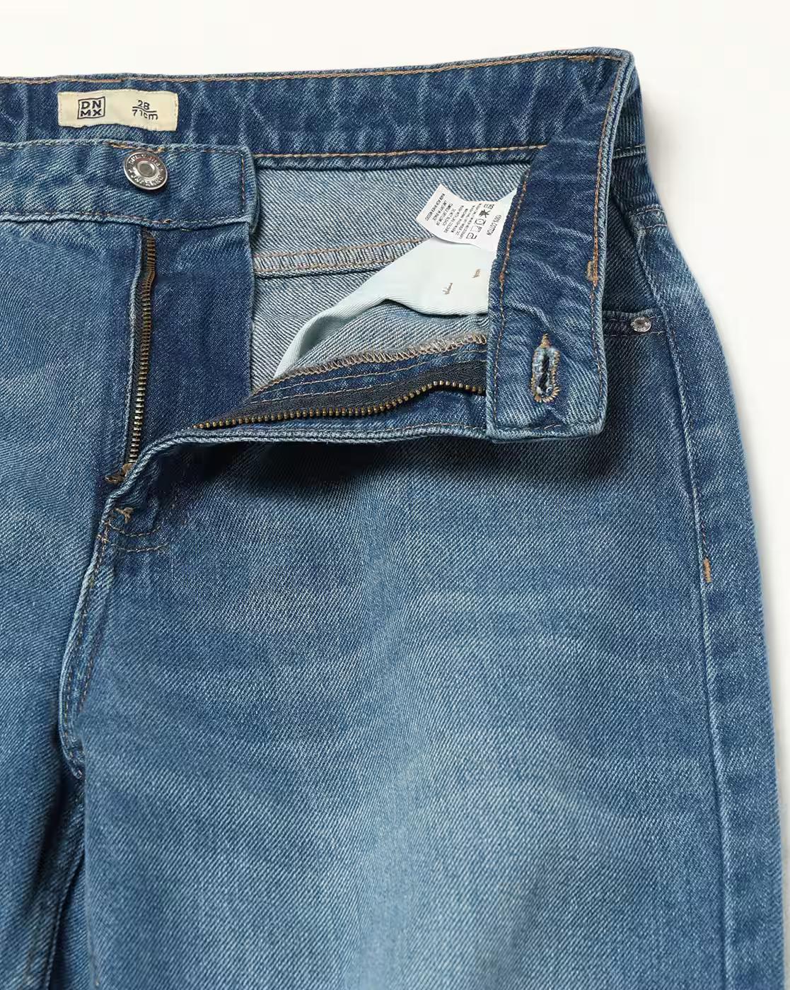 Women Washed High-Rise Straight Fit Jeans