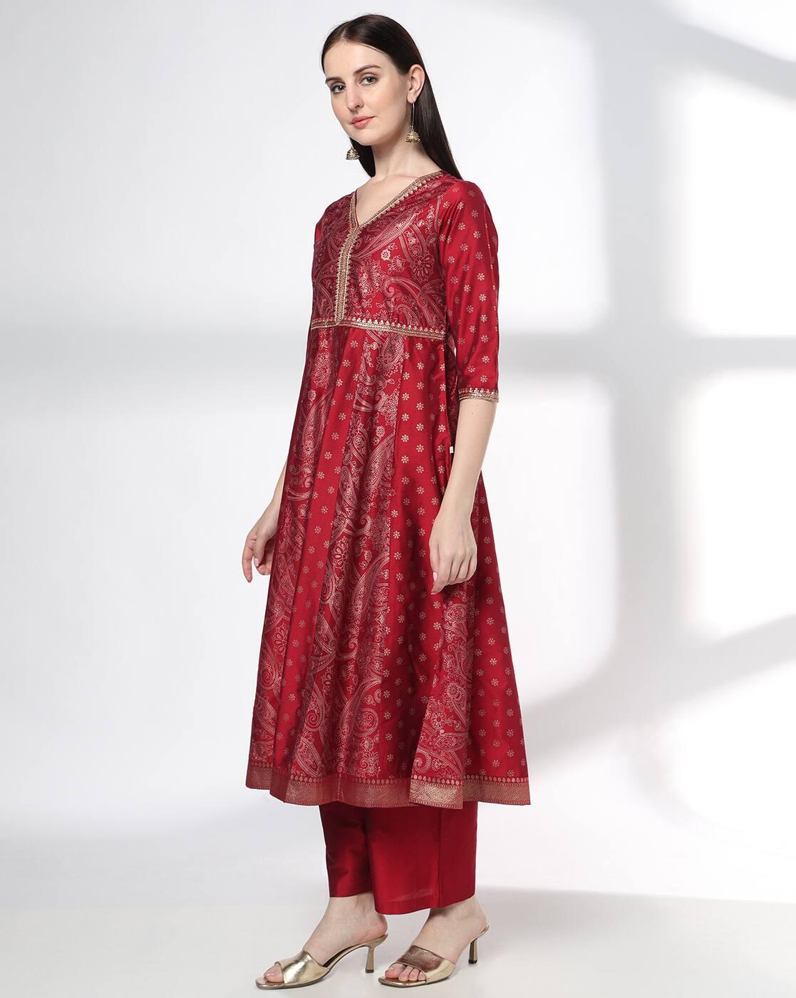 Women Paisley Print Kurta with Palazzos & Dupatta