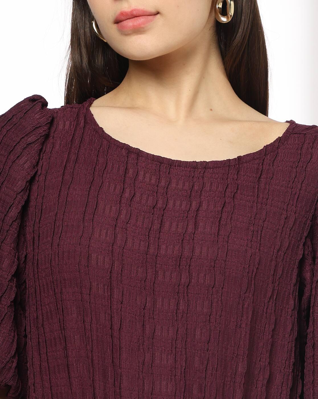 Women Patterned Relaxed Fit Blouson Top
