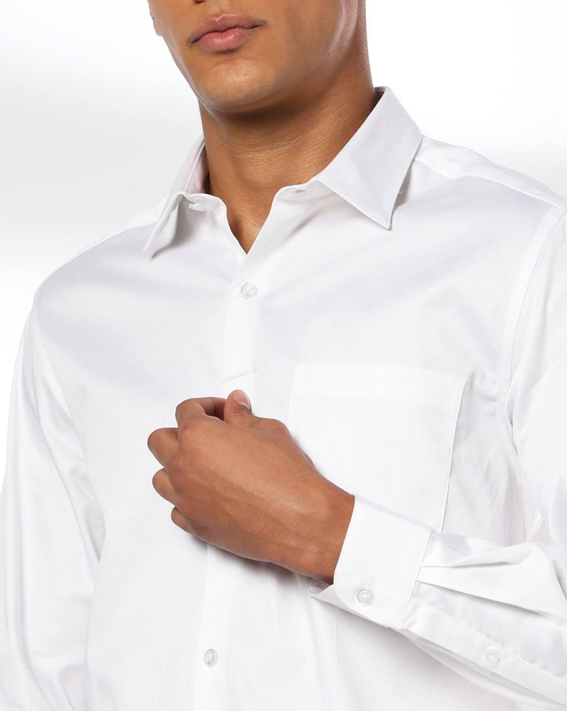 Men Slim Fit Shirt with Patch Pocket
