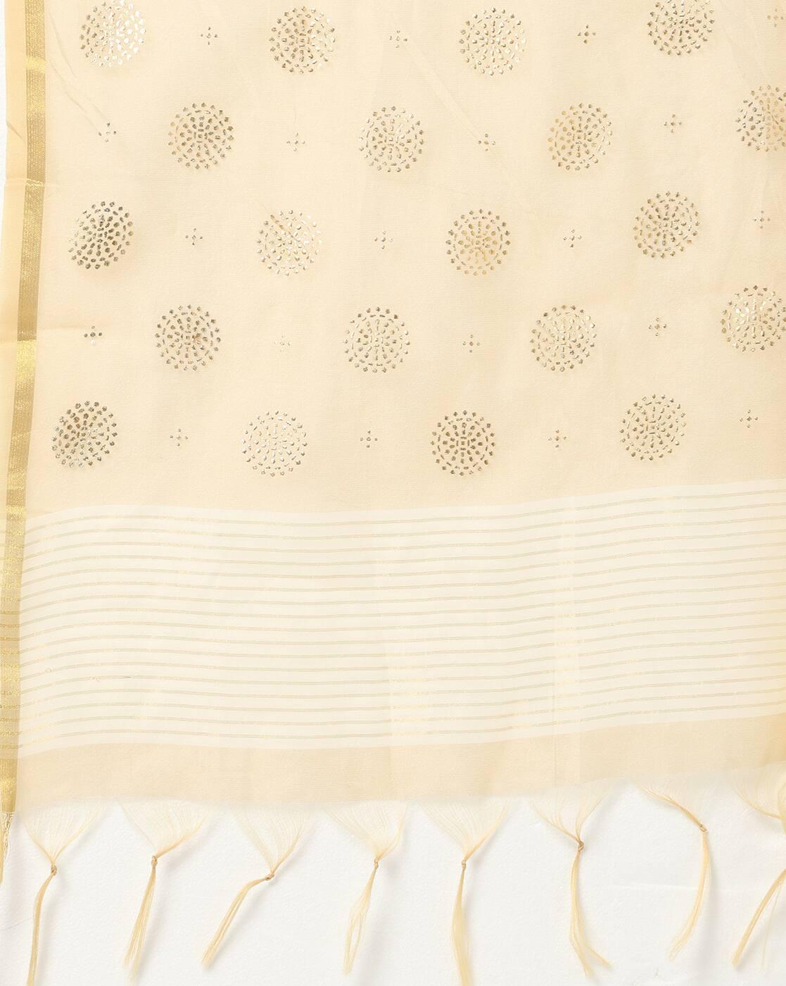 Women Printed Dupatta with Tassels