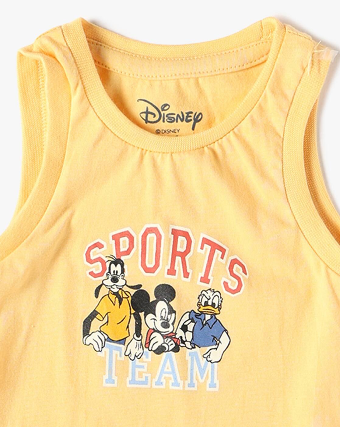 Boys Micky Mouse Print Cotton Shirt
