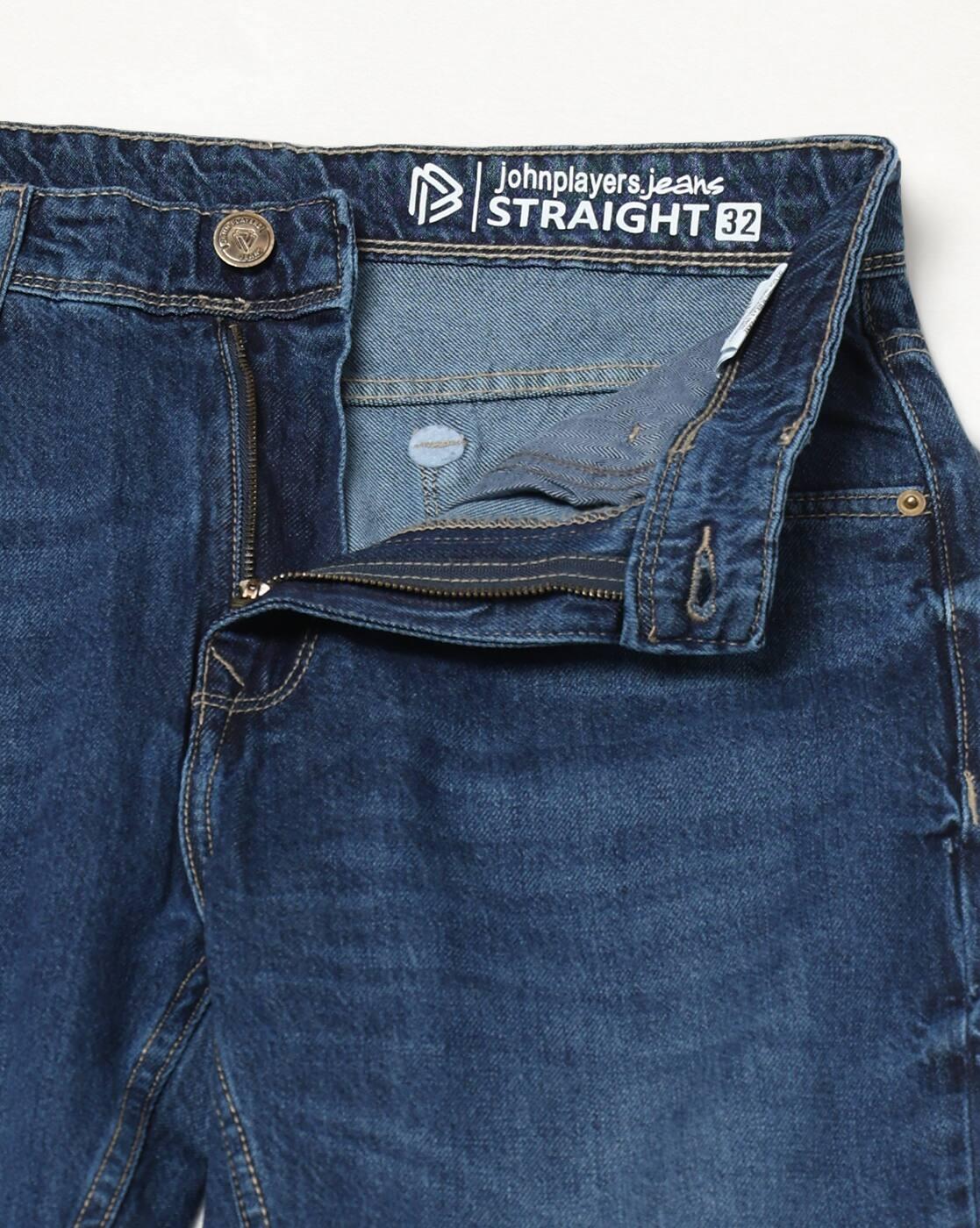 Men Mid-Wash Straight Jeans