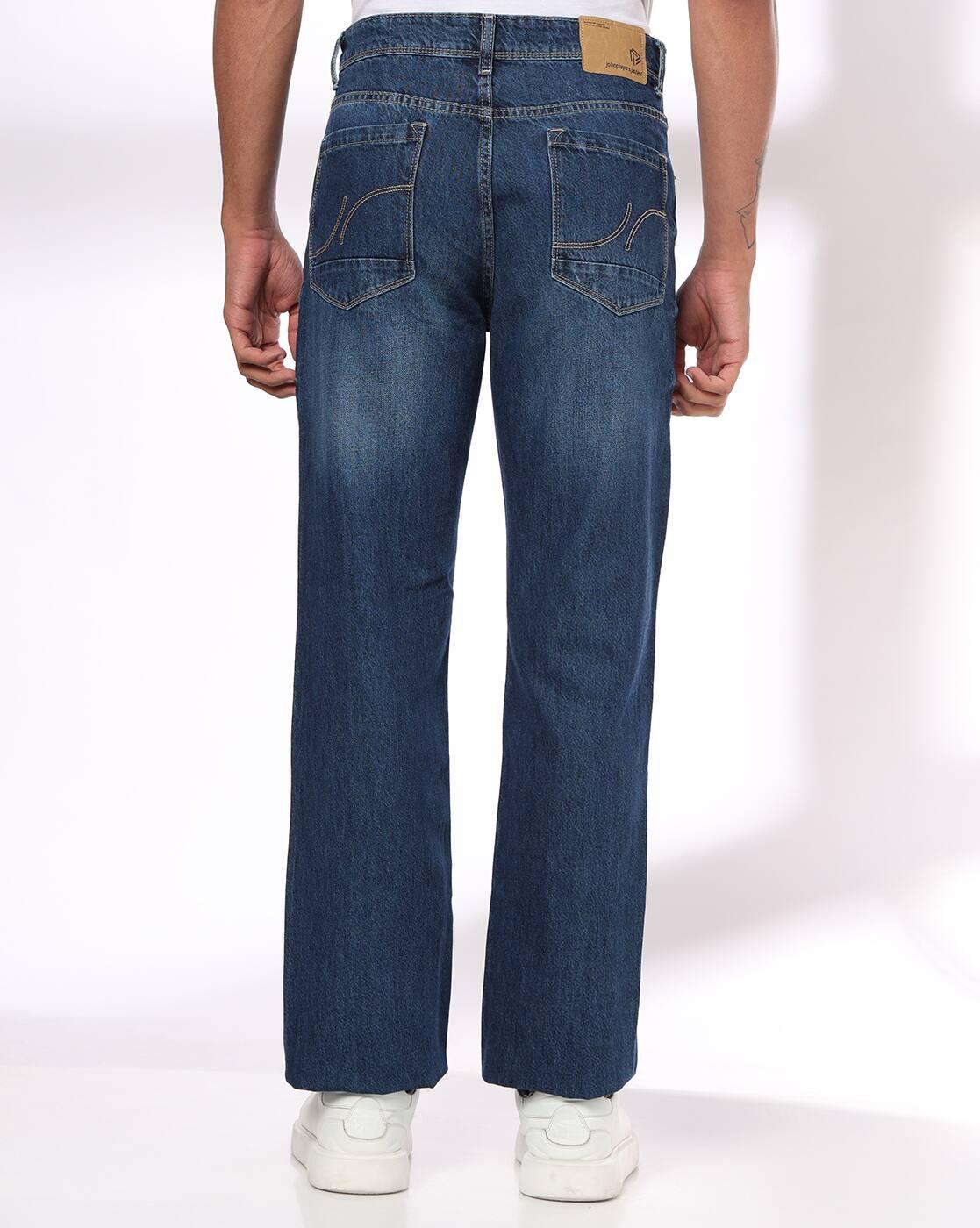 Men Mid-Wash Straight Jeans