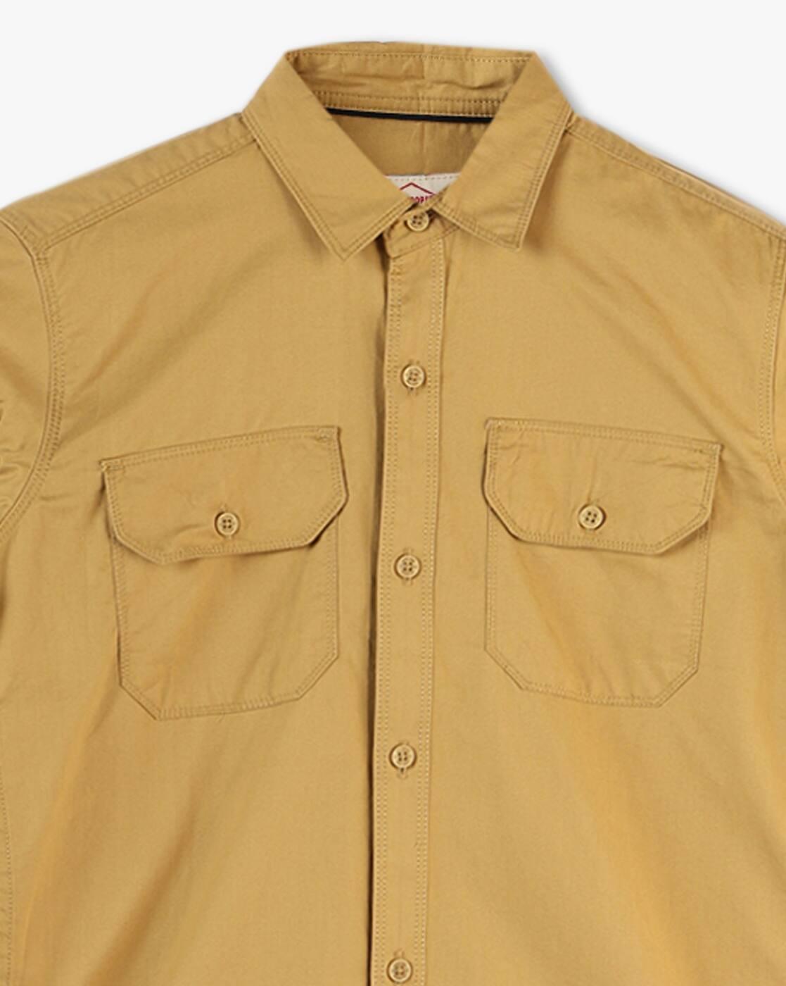 Boys Regular Fit Shirt with Flap Pockets